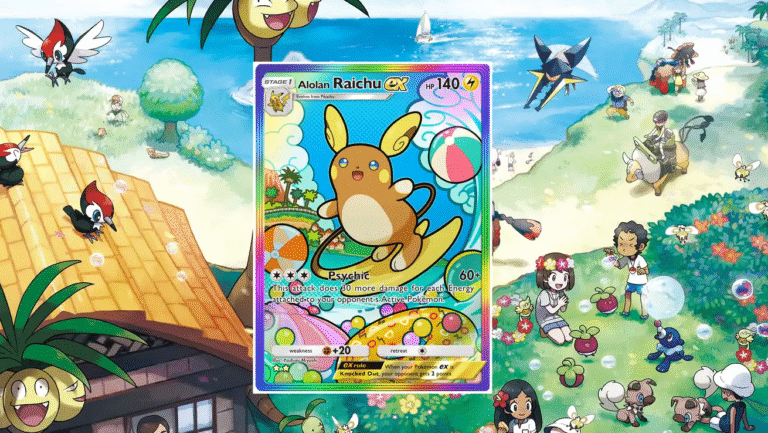 Alolański Raichu z setu Celestial Guardians w PTCG Pocket