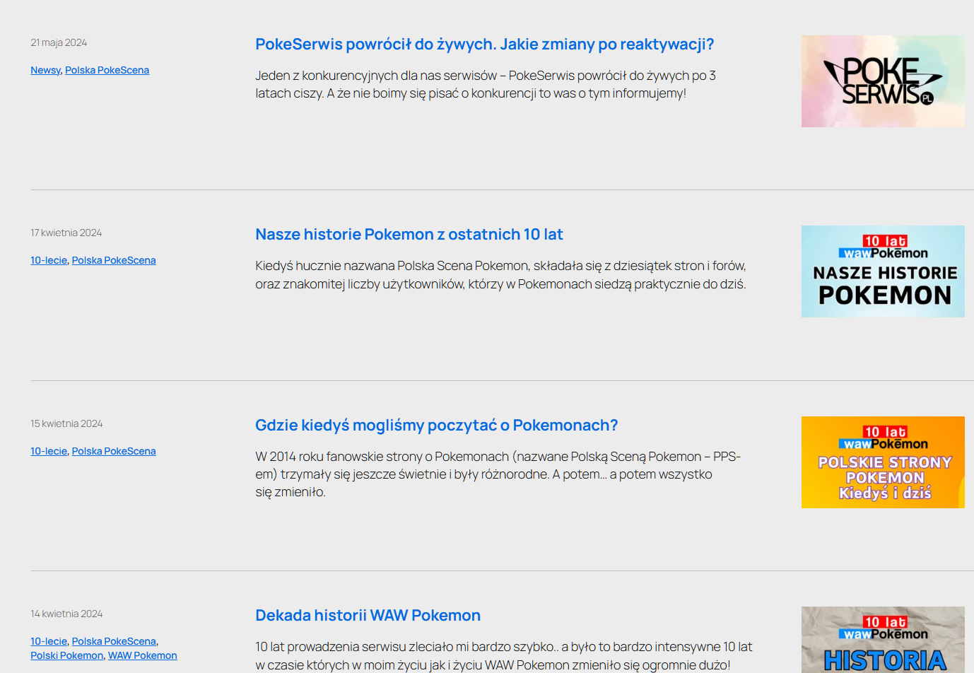 Pełnokrwiste artykuły o Polskiej PokeScenie, które napisał vulpi na WAW Pokemon