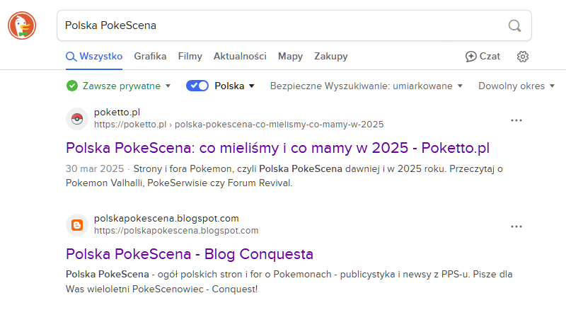 Poketto.pl na szczycie DuckDuckGo