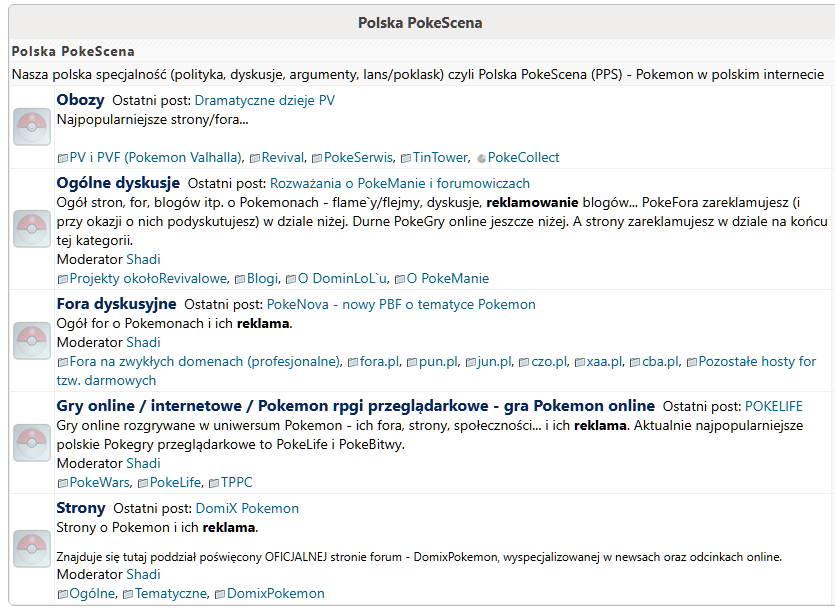 Polska PokeScena tradycyjnie była oddzielnym zagadnieniem. Screen z forum PokeCollect.net.pl