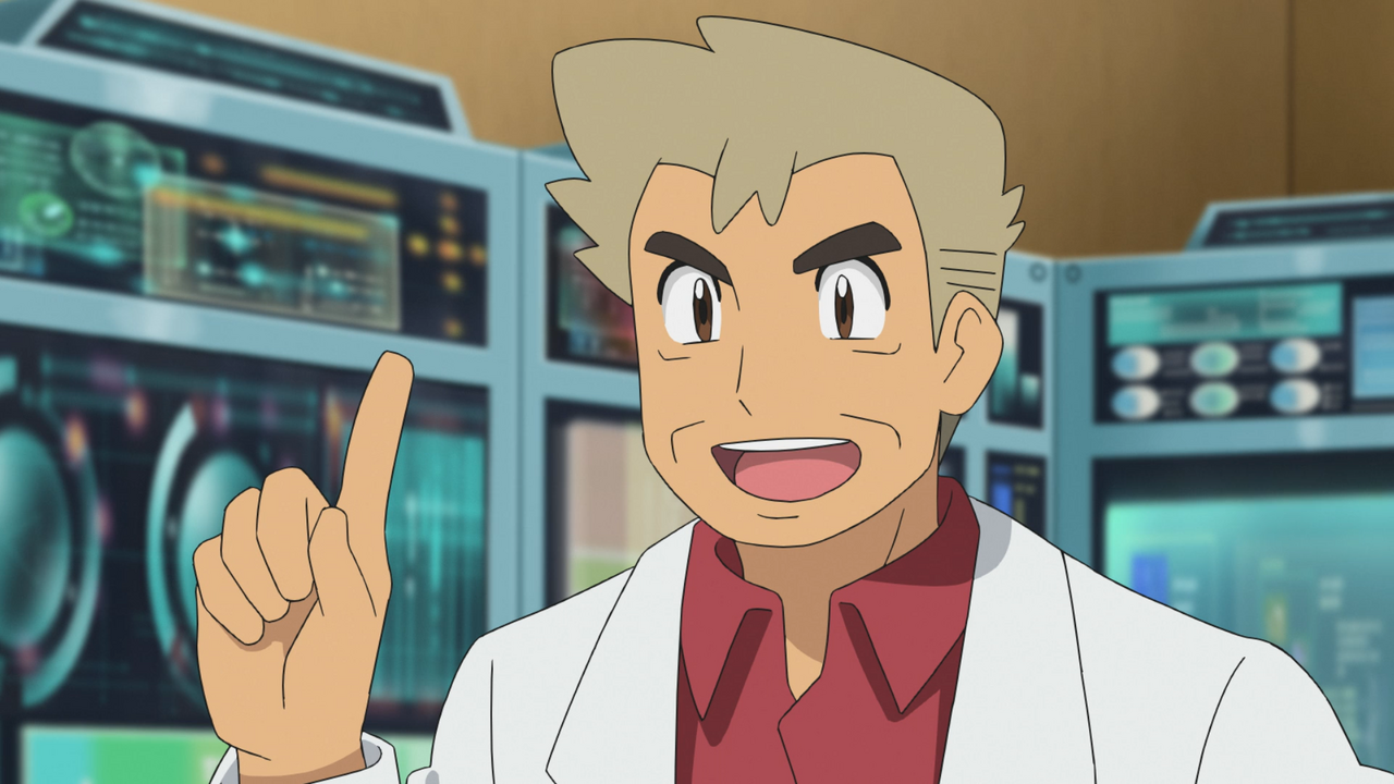 Profesor Oak w anime Pokemon