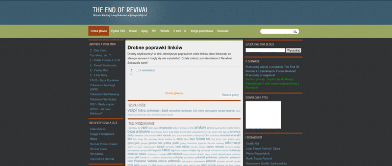 The End Of Revival — screen z WebArchive