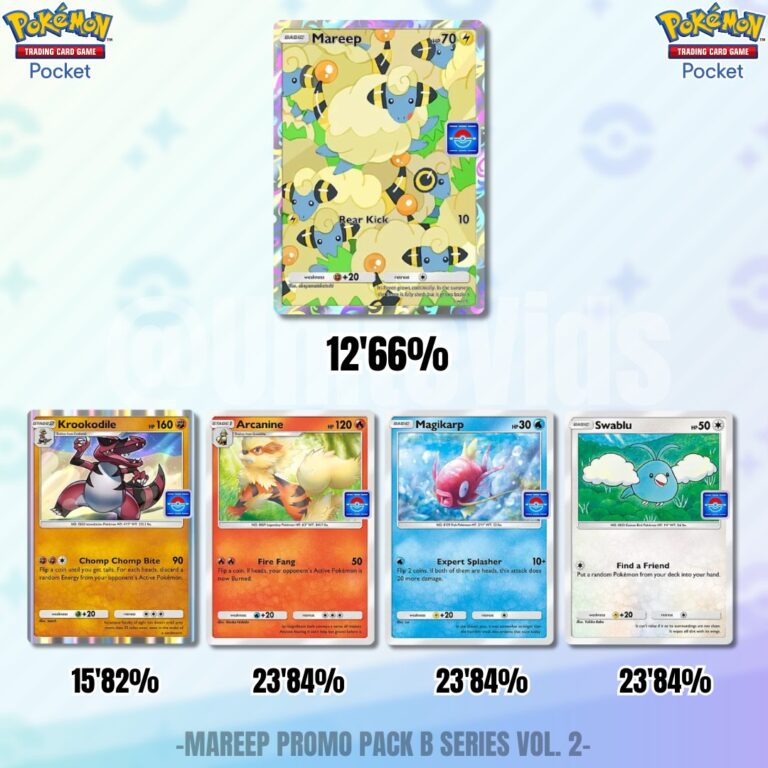 Karty promo do zdobycia w evencie — Mareep, Krookodile, Arcanine, Magikarp i Swablu