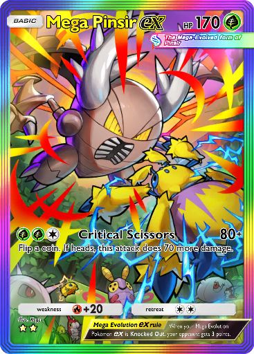 Ta karta Mega Pinsir ex to Special illustration rare (rainbow rare)