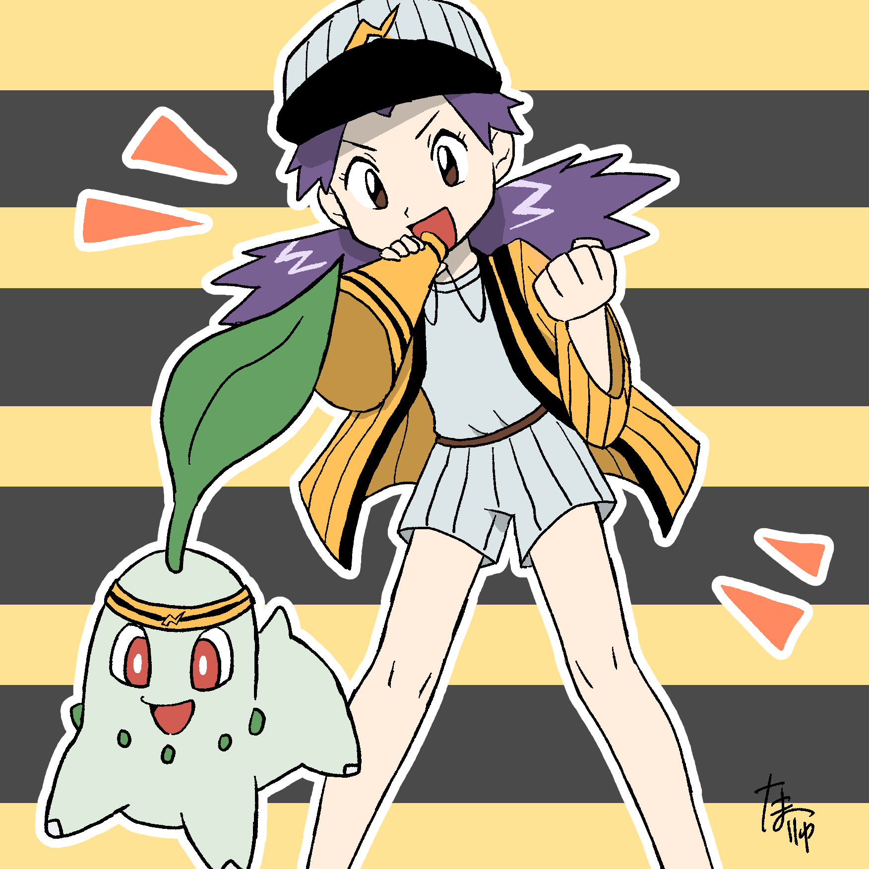 Casey i Chikorita ankietę Poketto.pl obwieszczają