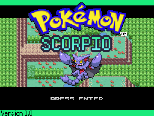 Ekran startowy Pokemon Scorpio